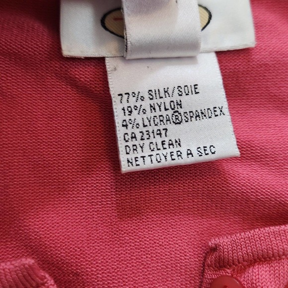 Talbots Women's Silk Blend Cardigan Sweater Long Sleeve Button-Up Casual Size M - Picture 6 of 10